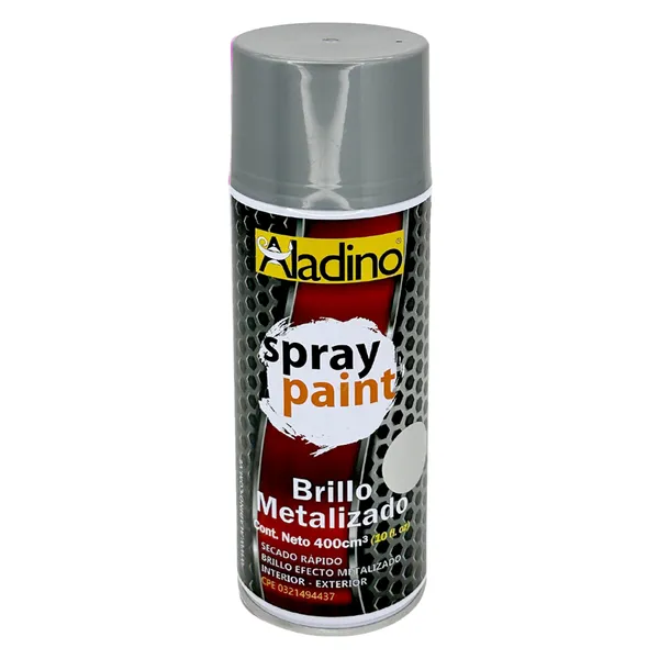 Pintura Spray Brillo Metalizado Aladino 400cc